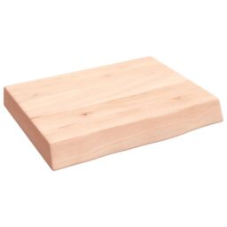 Berkfield Home Wall Shelf 40x30x(2-6) cm Untreated Solid Wood Oak in Brown - thumbnail 1