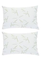 Living and Home 2pcs Soft & waterproof Pillow Protectors with Zipper in White - Size: Double - thumbnail 4