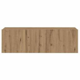 Berkfield Home Wall Mounted TV cabinets 3 pcs Artisan Oak Engineered Wood in Brown - thumbnail 7