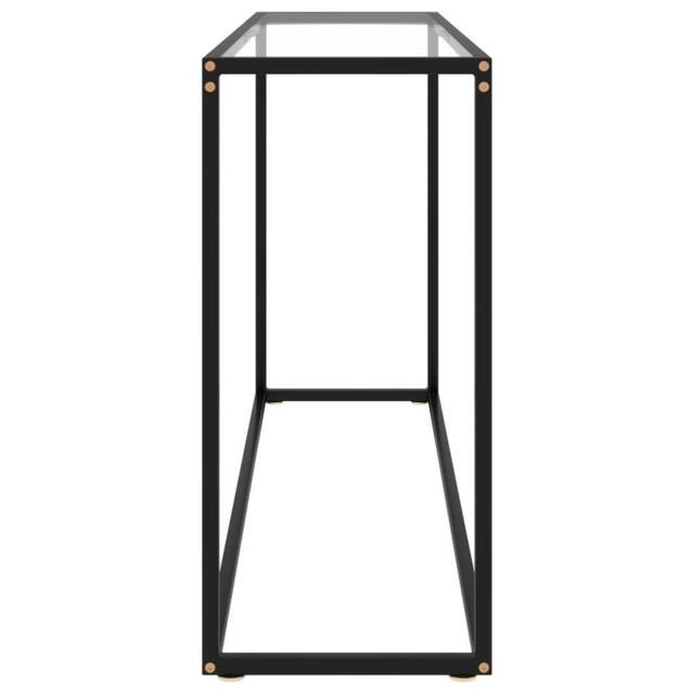Berkfield Home Modern Console Table Transparent 120x35x75 cm Tempered Glass in Clear - Size: 120 x 35 x 75 cm - image 1