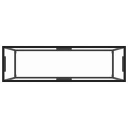 Berkfield Home Modern Console Table Transparent 120x35x75 cm Tempered Glass in Clear - Size: 120 x 35 x 75 cm - thumbnail 4