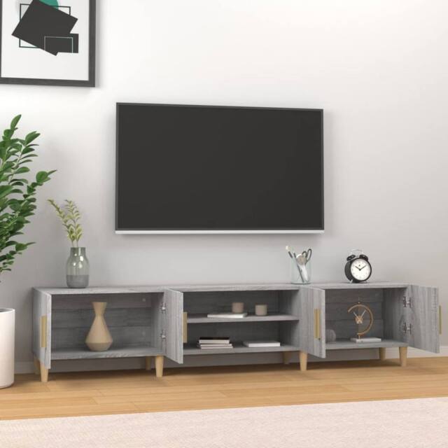 Berkfield Home TV Cabinet Grey Sonoma 180x31.5x40 cm Engineered Wood - image 1