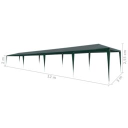 Berkfield Home Party Tent 3x12 m PE Green - thumbnail 6