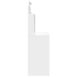Berkfield Home Dressing Table with LED Lights White 96x40x142 cm - Size: 96 x 40 x 142 cm - thumbnail 6