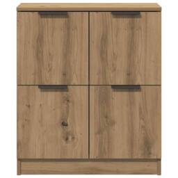 Berkfield Home Sideboard Artisan Oak 60x30x70 cm Engineered Wood in Brown - Size: 60 x 30 x 70 cm - thumbnail 5