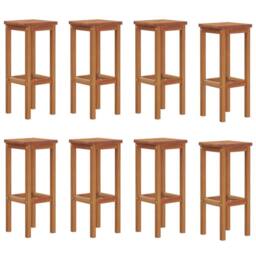 Berkfield Home 9 Piece Garden Bar Set Solid Wood Acacia in Brown - thumbnail 5