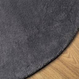 Berkfield Home Rug Short Pile Soft & Washable Anthracite Ã˜ 160 cm in Dark Grey - Size: 100 cm diameter - thumbnail 4