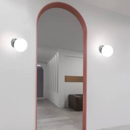 Goeco Indoor Wall Light, Modern Wall Lamp, Glass Ball Wall Lamp, 15 cm, E27 in Silver - thumbnail 6