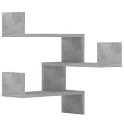 Berkfield Home Wall Corner Shelf 2 pcs Concrete Grey 40x40x50 cm Engineered Wood - Size: 40 x 40 x 50 cm - thumbnail 1