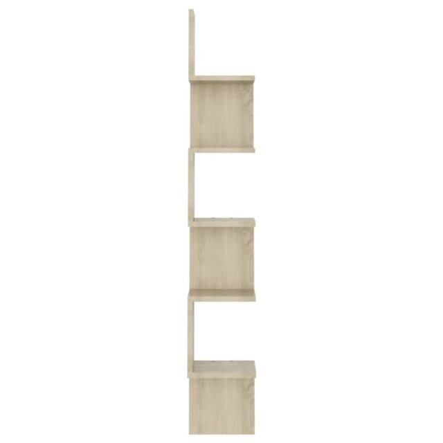 Berkfield Home Wall Corner Shelf Sonoma Oak 20x20x127.5 cm Engineered Wood in Light Oak - image 1