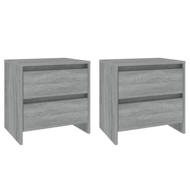 Berkfield Home Bedside Cabinets 2 pcs Grey Sonoma 45x34.5x44.5 cm Engineered Wood - image 1