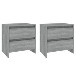 Berkfield Home Bedside Cabinets 2 pcs Grey Sonoma 45x34.5x44.5 cm Engineered Wood - thumbnail 1