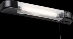 Netlighting LED Shaver Light with Dual USB Charger Matt Black 230V IP20 6W - thumbnail 1