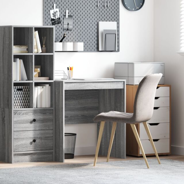 Berkfield Home Grey Writing Desk Grey sonoma Particle board 70 x 50 x 76 cm - image 1