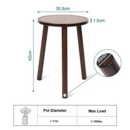 KORVIXA 2X Bamboo Plant Stand 42cm Tall Indoor Outdoor Flower Pot Stand in Brown - Size: 100 cm x 100 cm - thumbnail 2