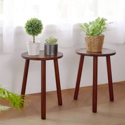 KORVIXA 2X Bamboo Plant Stand 42cm Tall Indoor Outdoor Flower Pot Stand in Brown - Size: 100 cm x 100 cm - thumbnail 3