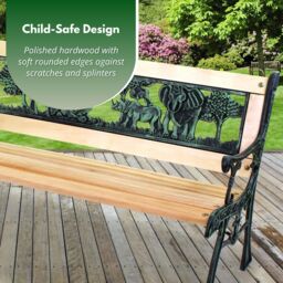 Marco Paul Wooden Childrens Kids Garden Bench Seat Animal - thumbnail 6