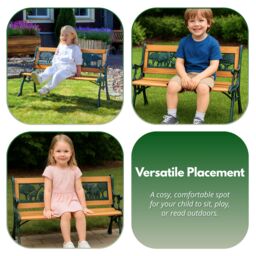 Marco Paul Wooden Childrens Kids Garden Bench Seat Animal - thumbnail 7