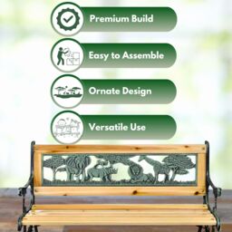 Marco Paul Wooden Childrens Kids Garden Bench Seat Animal - thumbnail 4
