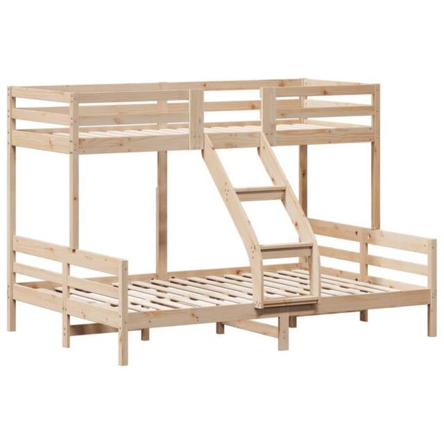 Berkfield Home Beautiful Bunk Bed without Mattress 80x200/140x200 cm Solid Wood in Light Tan - image 1