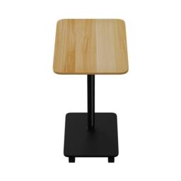 Kelvenix 2Tier Mobile Side Table with Wheels light walnut in Brown - Size: 0.6m2