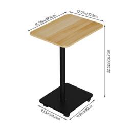 Kelvenix 2Tier Mobile Side Table with Wheels light walnut in Brown - Size: 0.6m2 - thumbnail 2