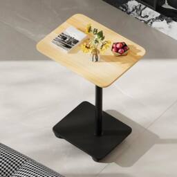 Kelvenix 2Tier Mobile Side Table with Wheels light walnut in Brown - Size: 0.6m2 - thumbnail 3