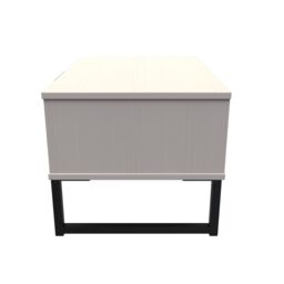 Ready Assembled 2 U Fuji 1 Drawer Wide Side Table (Ready Assembled) in Stone - thumbnail 2