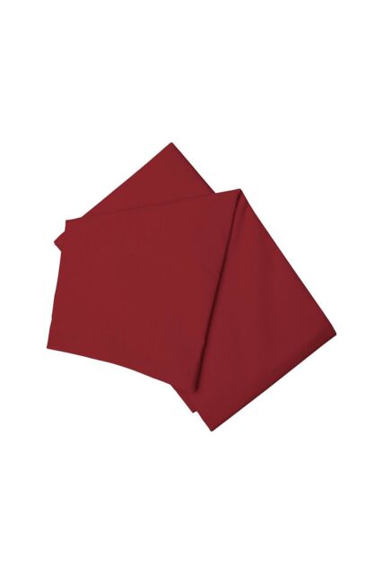 Belledorm Easy Care 200 Thread Count Cotton Polyester Percale Flat Sheet in Red - Size: King - image 1