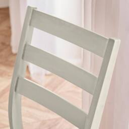 FurnitureboxUK 2x Lynton Whitewash & Light Grey Wooden Dining Chairs in White - thumbnail 5