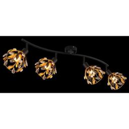 Netlighting Mika Ceiling Spotlight Bar Matt Black 4x E14 - thumbnail 5