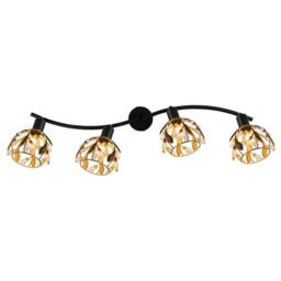 Netlighting Mika Ceiling Spotlight Bar Matt Black 4x E14 - thumbnail 3