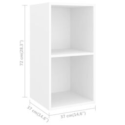 Berkfield Home 3 Piece TV Cabinet Set White Engineered Wood - thumbnail 6