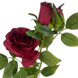 Leaf Pack of 6 x 60cm Artificial Red Rose Flower Premium - Size: 6 x 60 cm - thumbnail 6