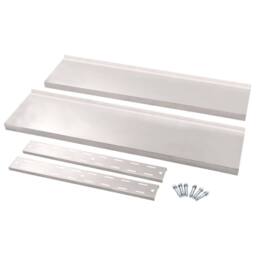 Berkfield Home 2-Tier Floating Wall Shelf Stainless Steel 120x30 cm in Grey - thumbnail 5