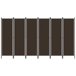 Berkfield Home 6-Panel Room Divider Brown 300x180 cm - thumbnail 2
