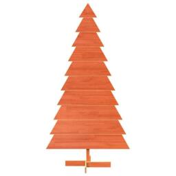 Berkfield Home Wooden Christmas Tree for Decoration Wax Brown 180 cm Solid Wood Pine - thumbnail 3