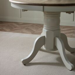 FurnitureboxUK Padstow Wooden Extending Dining Table & 4 Belgravia Chairs in Light Grey - thumbnail 6