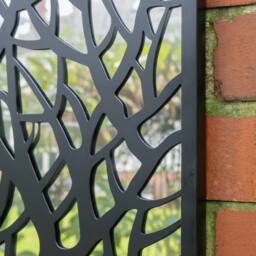 Melody Maison Black Tree Detail Garden Wall Mirror - 90cm X 50cm - Size: 90 cm X 50 cm - thumbnail 6