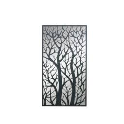 Melody Maison Black Tree Detail Garden Wall Mirror - 90cm X 50cm - Size: 90 cm X 50 cm - thumbnail 1