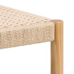 Furniture To Go Alvin Weaved Bench in Off-White - thumbnail 6