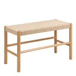 Furniture To Go Alvin Weaved Bench in Off-White - thumbnail 1