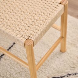 Furniture To Go Alvin Weaved Bench in Off-White - thumbnail 4