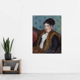 "Artery8 Girl with Fox Furs William James Glackens Wall Art Poster Print - Size: W12"" x H16""" - thumbnail 4