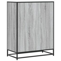 Berkfield Home Shoe Cabinet Grey Sonoma 75x38x97.5 cm Engineered Wood & Metal - thumbnail 6