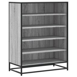 Berkfield Home Shoe Cabinet Grey Sonoma 75x38x97.5 cm Engineered Wood & Metal - thumbnail 2