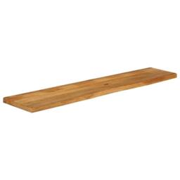 Berkfield Home Table Top Live Edge 140x40x3.8 cm Solid Wood Mango in Brown - thumbnail 2