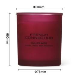 French Connection Red Glass Candle Mulled Wine 190g Single Wick Scented Candle in Burgundy - thumbnail 2