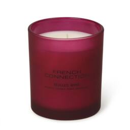 French Connection Red Glass Candle Mulled Wine 190g Single Wick Scented Candle in Burgundy