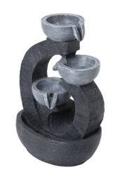 Living and Home Garden Solar-Powered Water Fountain Rockery Decor in Natural - thumbnail 5